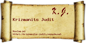 Krizmanits Judit névjegykártya