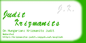 judit krizmanits business card